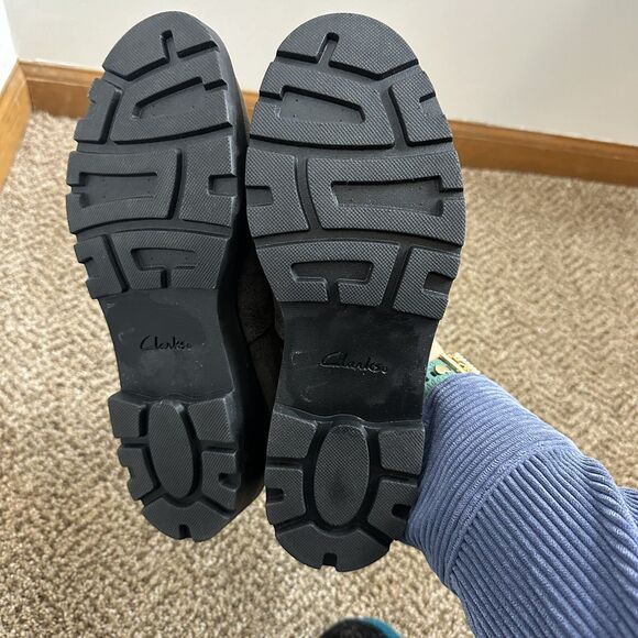 Clarks Collection Calla Style Ruched Slip-On Loafers in Bronze Womens 8 EUC - Picture 9 of 9